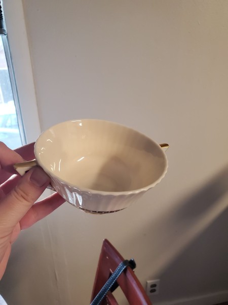 A china cup.