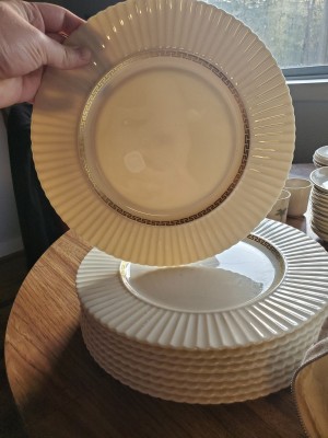 A set of china plates.