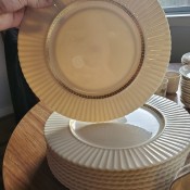 A set of china plates.