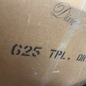 The numbers on the back of a piece of Dixie furniture.