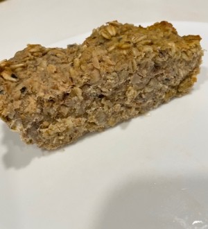 A baked salmon loaf.