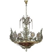 A decorative chandelier.