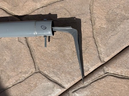 Adding a bracket to the post.