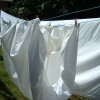 Hanging Fitted Sheets On the Clothesline