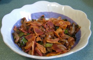 A plate of Stir Fried Beet Greens