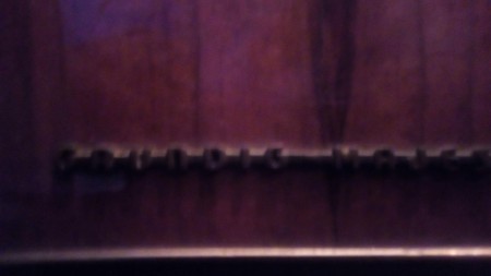 The label on a vintage stereo.