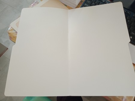 Folding the cardstock.