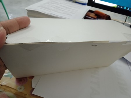 The folded cardstock.