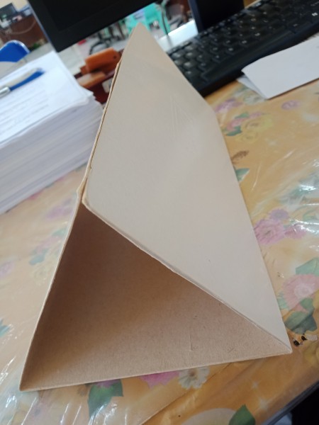 The folded cardstock.