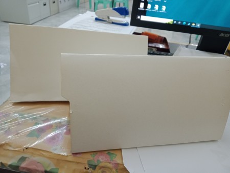 The folded cardstock.