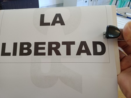 Adding words to the folded card.