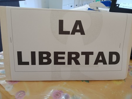 Adding words to the folded card.