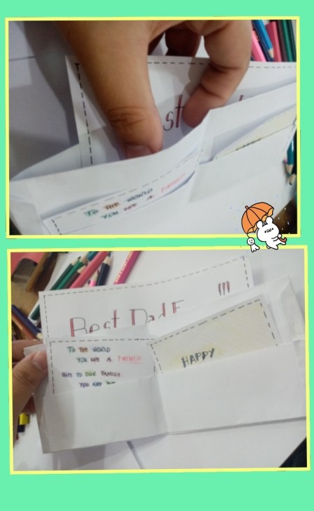 Placing the messages inside the wallet.