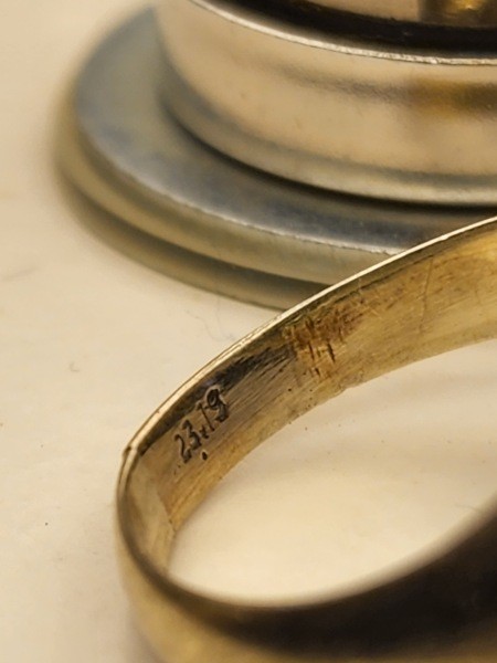 Writing inside a ring.