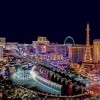 The Las Vegas skyline at night.