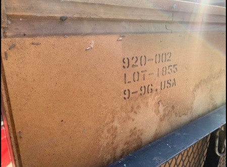 The numbers on the back of a dresser.