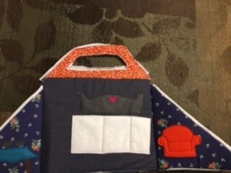 The open fabric playhouse.