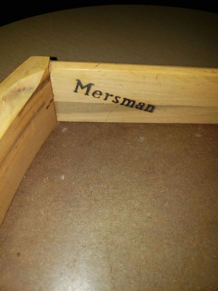 The Mersman marking in the drawer.