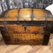 An antique domed chest.