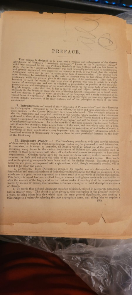 A page in the pictorial dictionary.