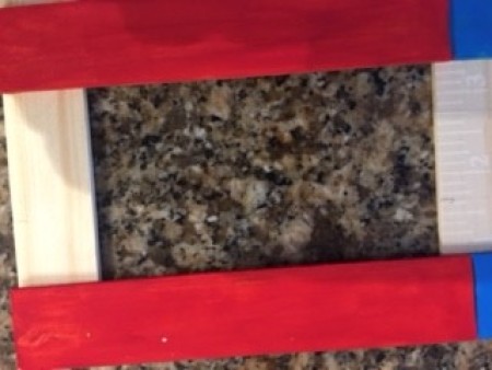 A close up of the construction.