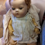 An old fashioned baby doll.