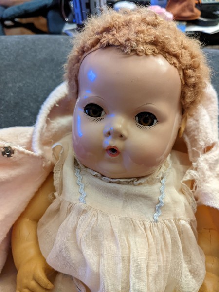 An old fashioned baby doll.