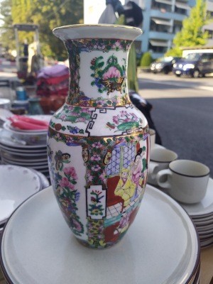A decorative ceramic vase.