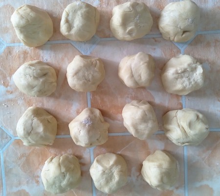 Small balls of dough.