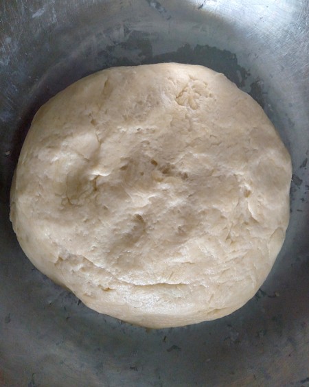 The ball of dough.