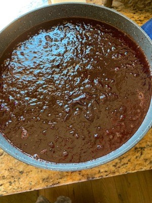 A batch of plum jam.