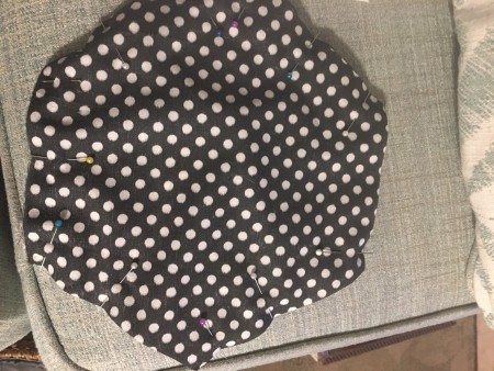 The back side of the hot pad.