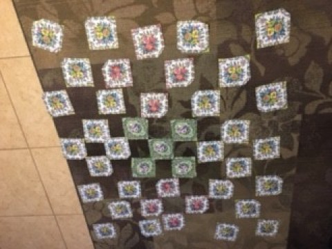 The completed quilt pattern.