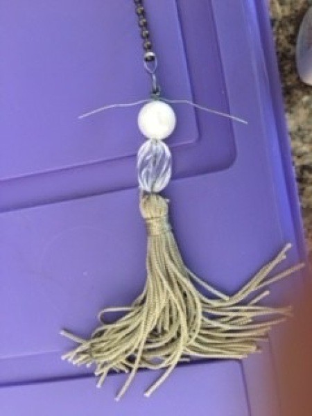 Adding beads to the pull.