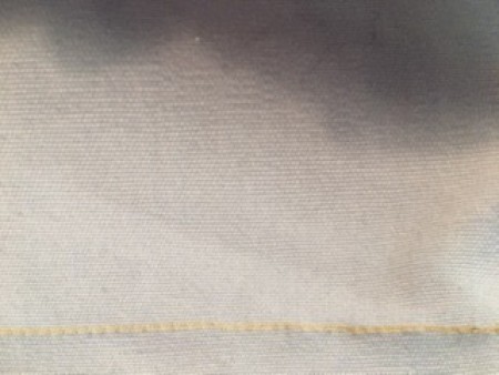 Sewing the patchwork pouch.