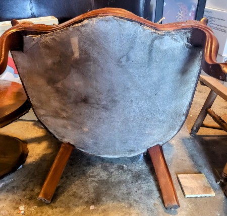 The back view of the chair.