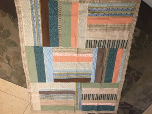The completed strip square quilt.
