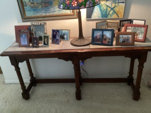 The upgraded side table.