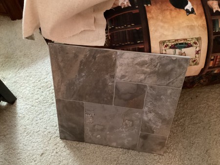 A piece of floor tile.