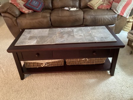 The upgraded coffee table.