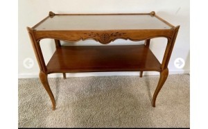 A vintage wooden Basset table.
