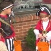 Children on Halloween dressed as pirates.