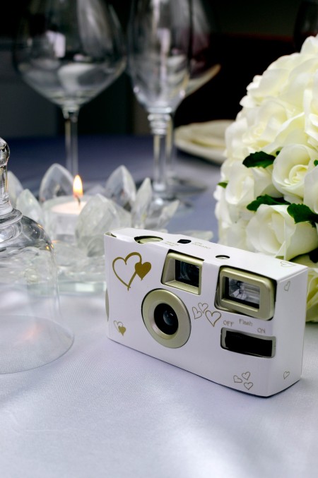 Disposable Camera on wedding table.