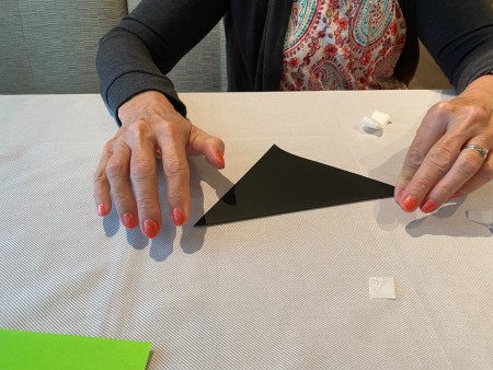 Folding the flower petals.