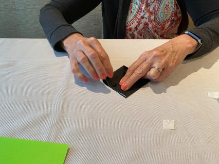 Folding the flower petals.