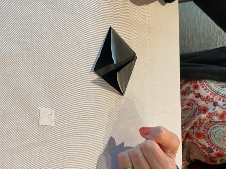 Folding the flower petals.