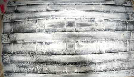 A painted steamer trunk.