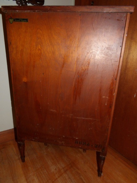 The back of the cabinet.
