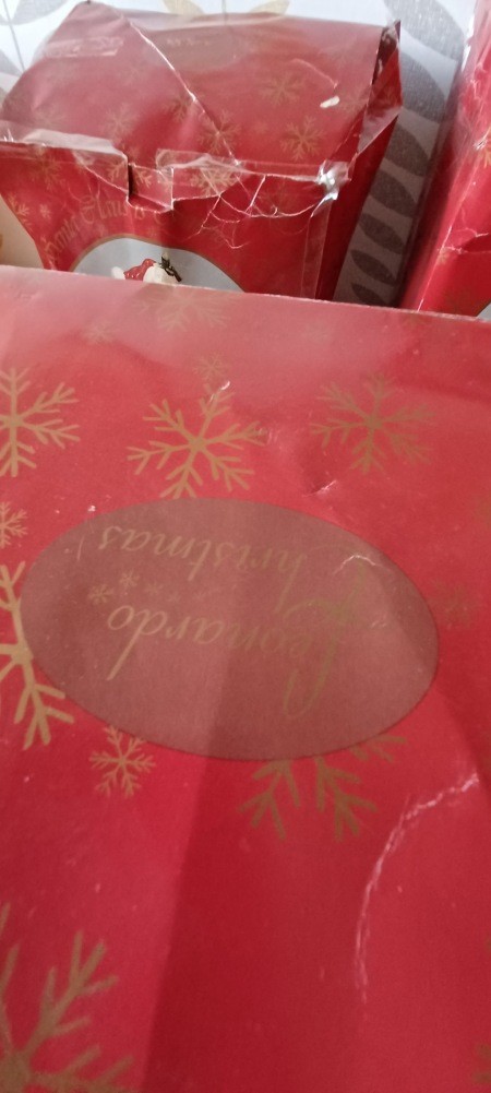 Boxes holding ornaments.