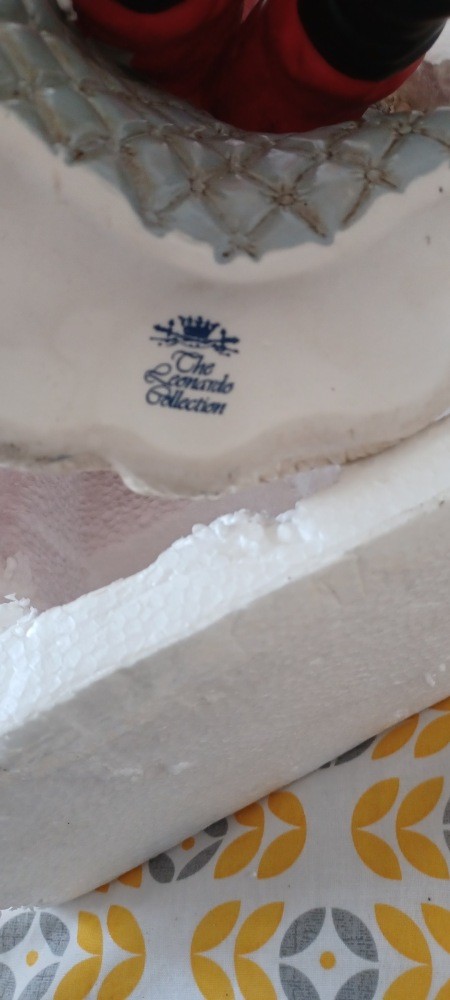 The marking on the bottom of an ornament.